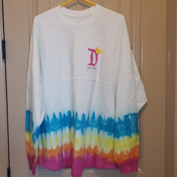 Disney Tops - TIE DYE PINEAPPLE DISNEYLAND SPIRIT JERSEY XL